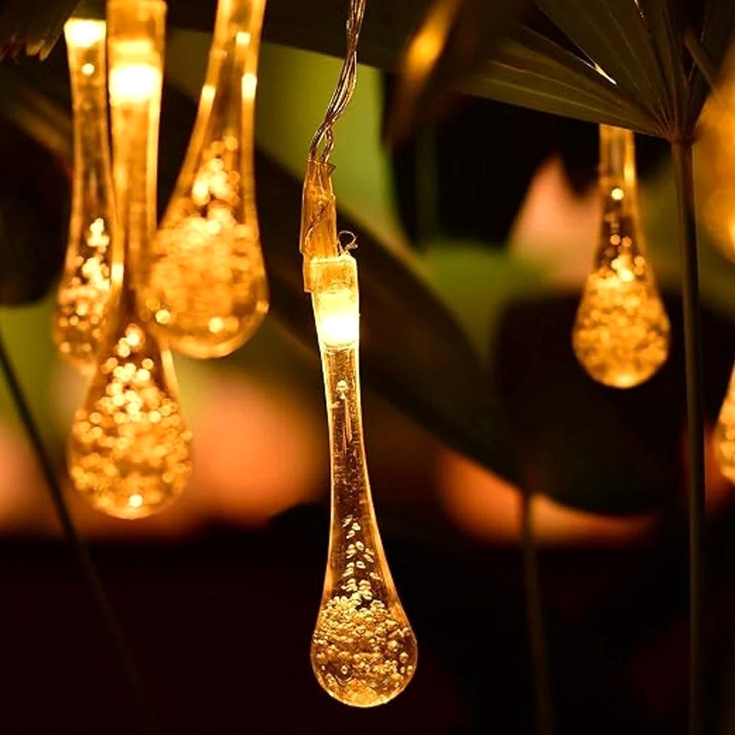 Decorative LED Lighting Chain with Crystal Water Drop Bulbs Approx 3 Mtr (1 Pc) Decorative LED Lighting Chain with Crystal Water Drop Bulbs Approx 3 Mtr (1 Pc)